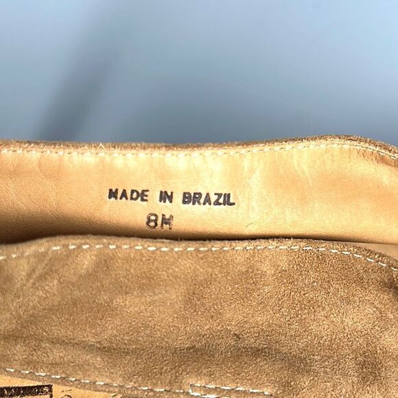 DIANE VON FURSTENBERG Zia Camel
Suede Slingback Platform Sandals Heels US 8 - Picture 14 of 16